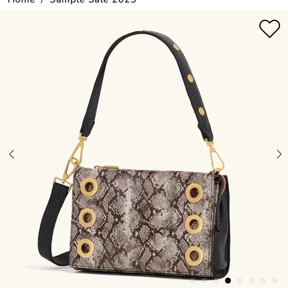 Hammitt Black and Gold Snakeskin Crossbody Bag - Picture 2 of 16